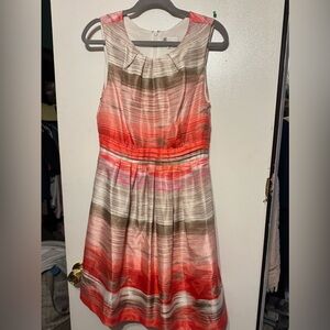 Robbie Bee Signature Gray and White Dress
